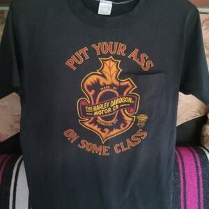 Harley-Davidson Black Kids T-Shirt with Red and Gold Crest Graphic